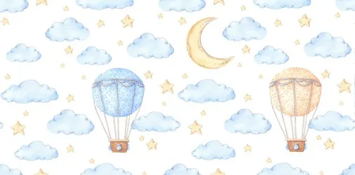 NUVOLE | Carta da parati per cameretta neonati e bimbi